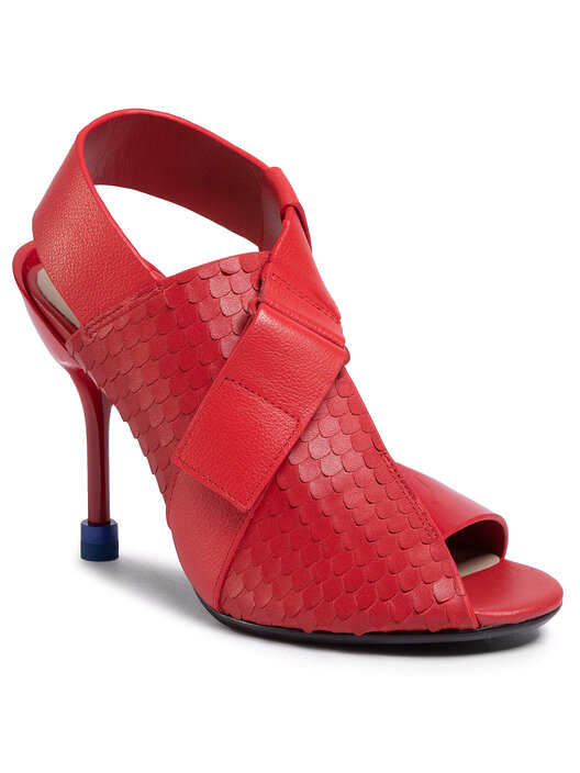 Sandały United Nude Square Sandal Hi 10547643149 Czerwony eobuwie pl