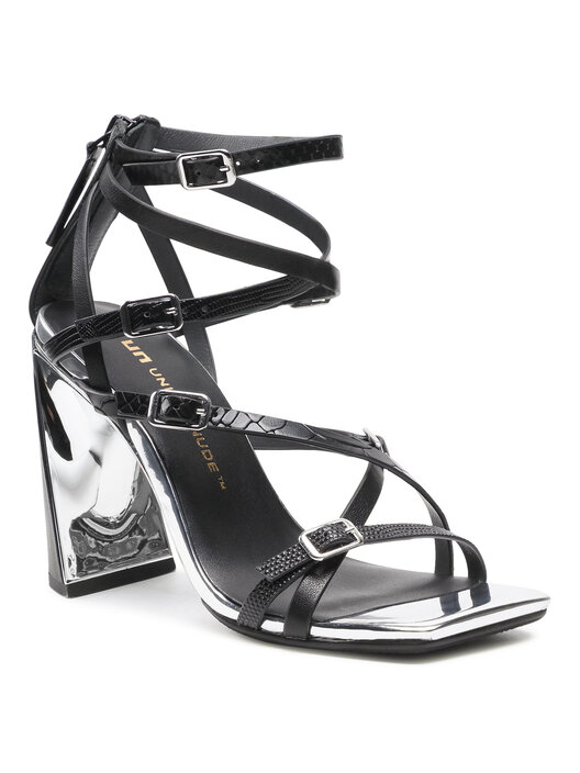 Sandały United Nude Molten Strappy Hi Czarny eobuwie pl
