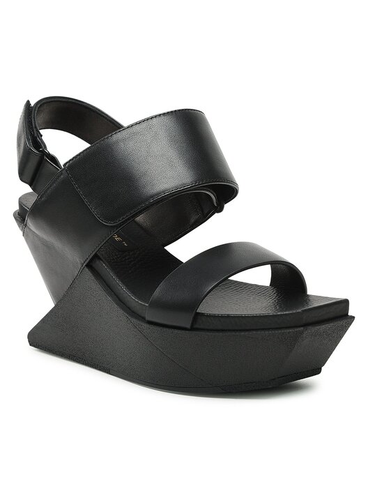 Sandały United Nude Delta Wedge Sandal Czarny eobuwie pl