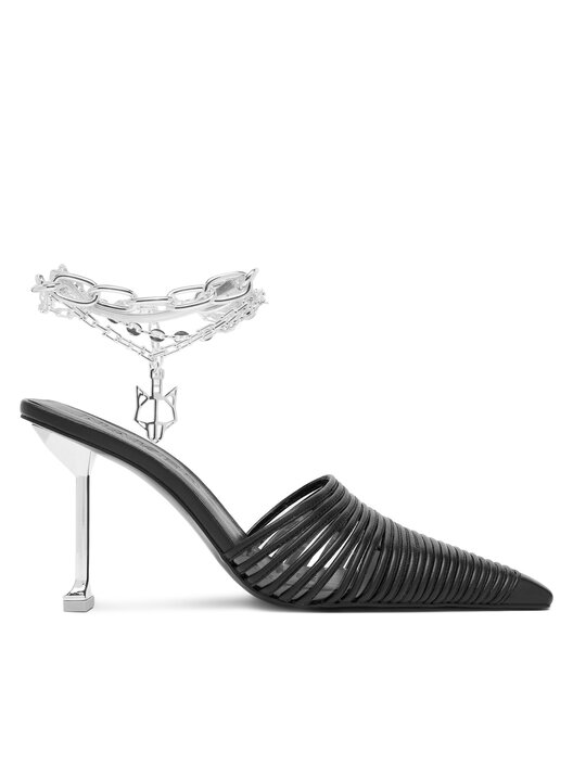 Pantoletten Naked Wolfe Chromed 00007 Schwarz Eschuhe De