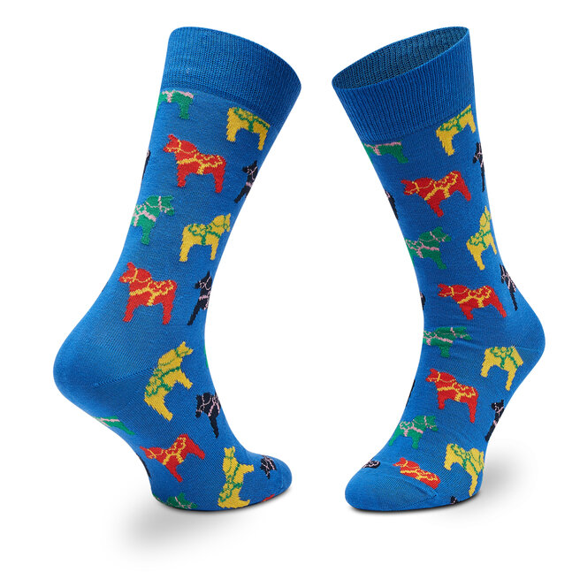 Zestaw 3 Par Wysokich Skarpet Damskich Happy Socks XSEG08 0200