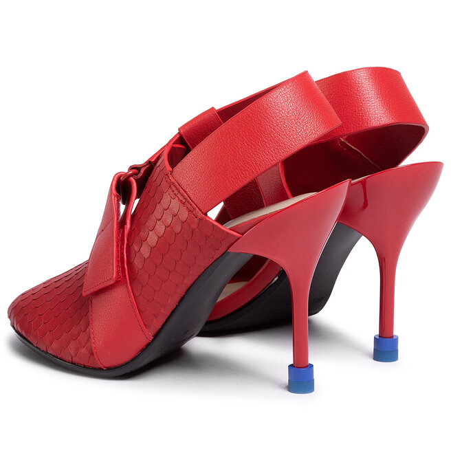 Sanda Y United Nude Square Sandal Hi Czerwony Eobuwie Pl