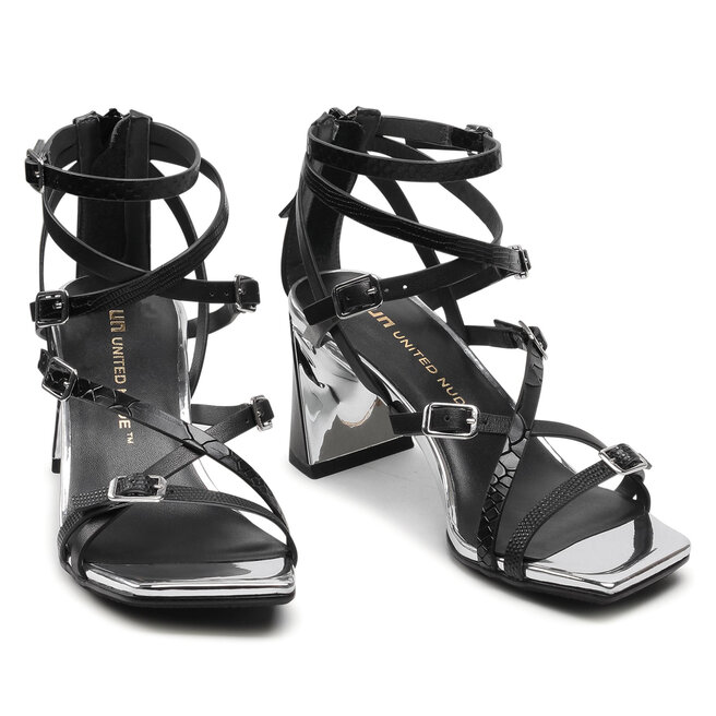 Sanda Y United Nude Molten Strappy Mid Black Eobuwie Pl