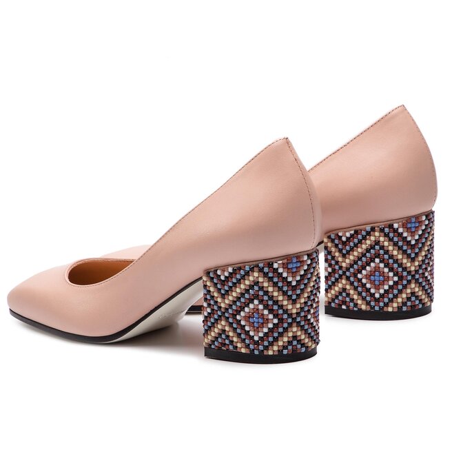 Halbschuhe Pollini SA10366C17TD260A Vit Nude Nude Eschuhe De