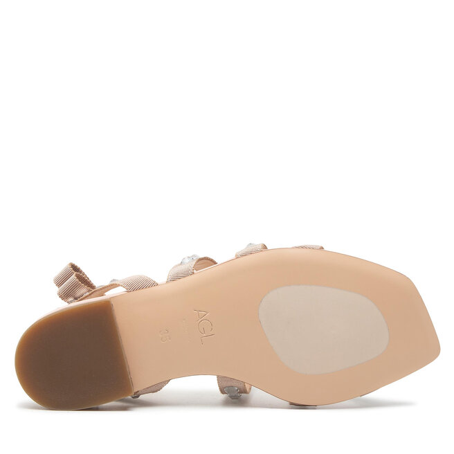 Sandály AGL Crystal Flat D667034PCKG085F643 Nude Penny eobuv cz