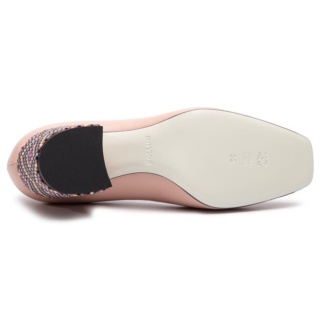 Halbschuhe Pollini SA10366C17TD260A Vit Nude Nude Eschuhe De