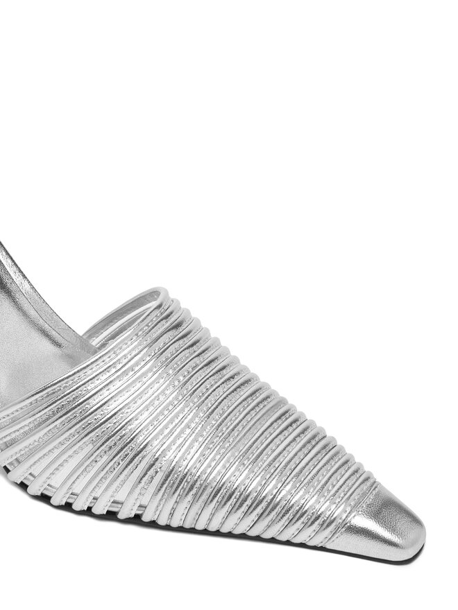 Pantoletten Naked Wolfe Chromed Silberfarben Eschuhe De