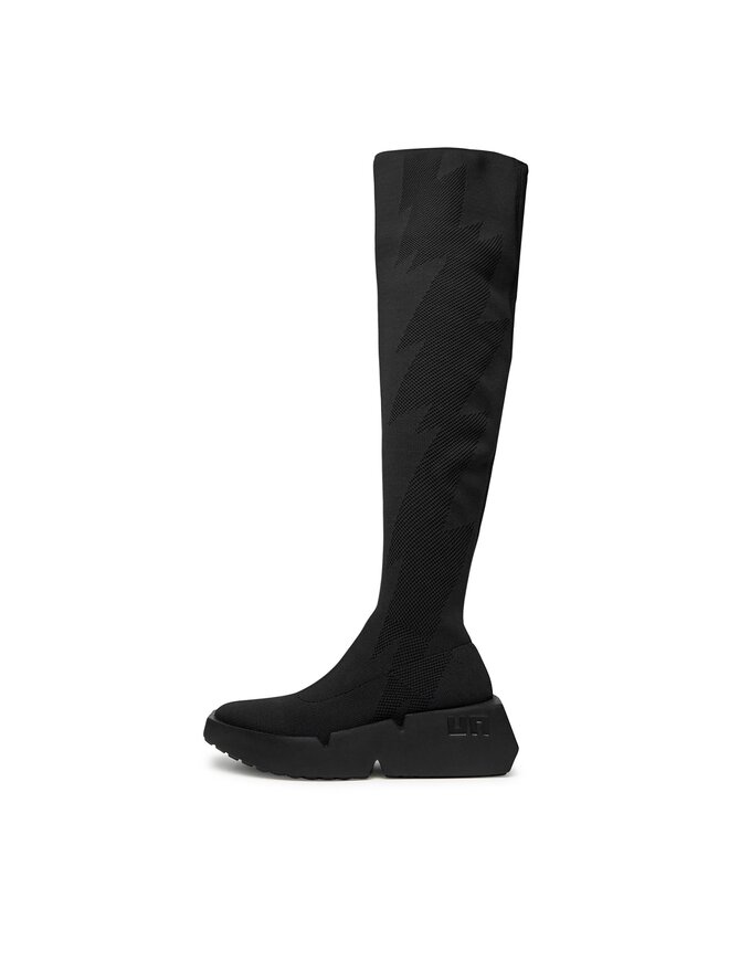 Overknees United Nude Mega Long Boot Schwarz Eschuhe De