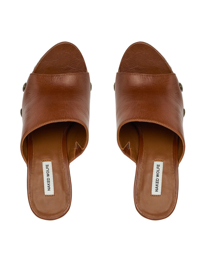 Pantoletten Naked Wolfe Tulip Braun Eschuhe De