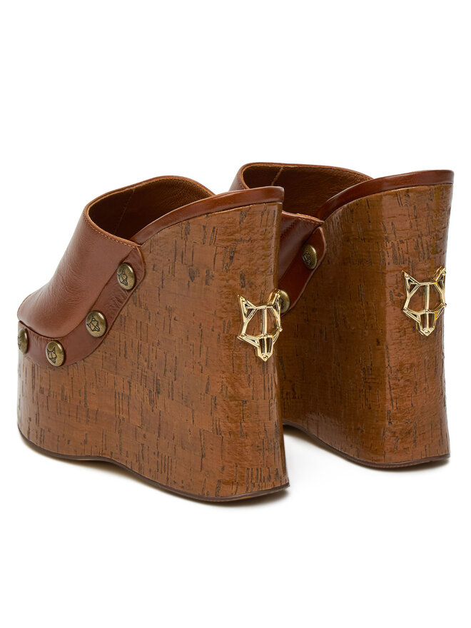 Pantoletten Naked Wolfe Tulip Braun Eschuhe De