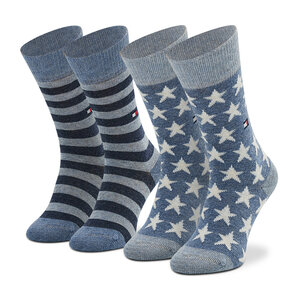 Image of 2er-Set hohe Kindersocken Tommy Hilfiger - 100000816 Jeans 356