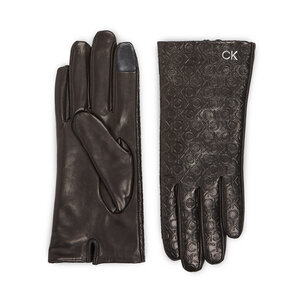 Guanti da donna Calvin Klein - Re-Lock Emb/Deb Leather Gloves K60K611165 Ck Black BAX