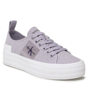 Image of Sneakers aus Stoff Calvin Klein Jeans - Bold Vulc Flatf Laceup Wn YW0YW01039 Lavender Aura VUP