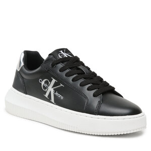 Sneakers Calvin Almond Klein Jeans - Chunky Cupsole Mono Lth Wn YW0YW01224 Black/Silver BEH