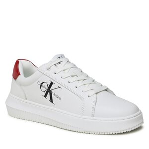 Sneakers Calvin Klein Jeans - Chunky Cupsole Monologo YM0YM00681 White/Merlot 03A