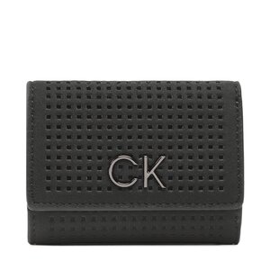 Portafoglio piccolo da donna Calvin Klein - Re-Lock Trifold Xxs Perf K60K610662 BAX