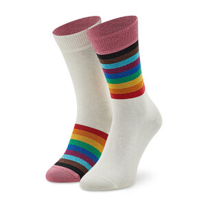 Image of Hohe Unisex-Socken Happy Socks - PRR01-1300 Weiß