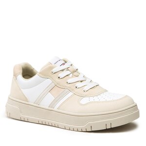 Sneakers Tommy Hilfiger - Flag Low Cut Lace-Up Sneaker T3X9-32870-1467 S Beige/White X044