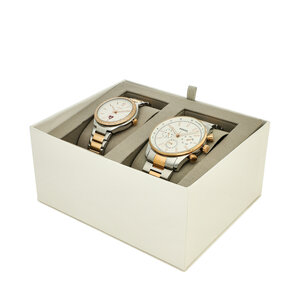 Image of 2er-Set Uhren Fossil - His And Hers Multifunction BQ2756SET Silver/Rose Gold