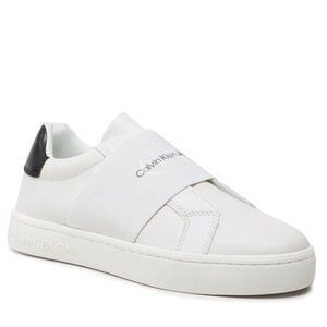 Sneakers Calvin Klein Jeans - Casual Cupsole Elastic Lth YW0YW01021 Triple White 0K4