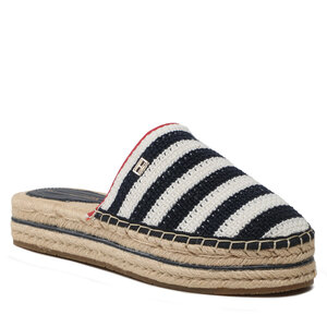 Image of Espadrilles Tommy Hilfiger - Feminine Crochet Mule Espadrille FW0FW07278 Space Blue DW6