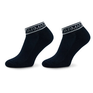 Image of 2er-Set niedrige Herrensocken Emporio Armani - 292304 3R227 00135 Marine