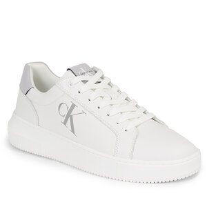 Sneakers Calvin Klein Jeans - Chunky Cupsole Laceup Lth Mix YM0YM00775 Bright White/Formal Gray 02T