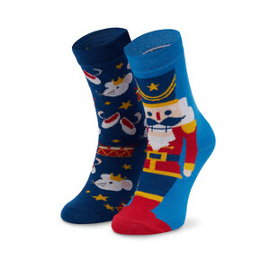 Image of Hohe Kindersocken Zooksy - Mixtury Bajkowe Blau