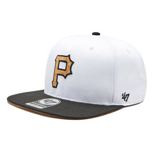 Image of Cap 47 Brand - MLB Pittsburgh Pirates Corkscrew 47 CAPTAIN B-CORKS20WBP-WH White