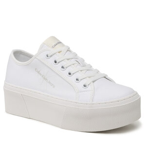 Image of Sneakers aus Stoff Calvin Klein Jeans - Cupsole Flatform Ny Preal Wn YW0YW01221 Bright White YBR
