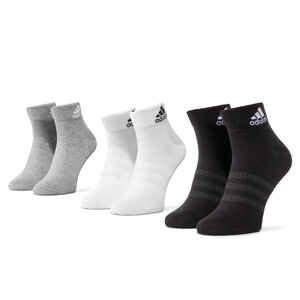 Image of 3er-Set niedrige Unisex-Socken adidas - Light Ank 3PP DZ9434 Mgreyh/White/Black