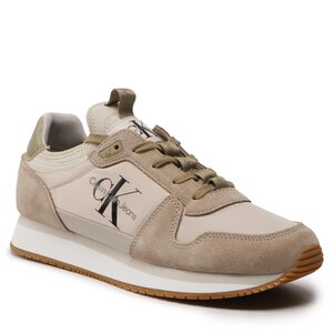 Image of Sneakers Calvin Klein Jeans - Runner Sock Laceup Ny-Lth YM0YM00553 Eggshell/Travertine 0GI