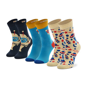 Image of 3er-Set hohe Kindersocken Happy Socks - XKAST08-2200 Bunt