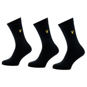 Set di 3 paia di calzini lunghi da uomo Lyle & Scott - Hamilton LS-SPRT-SK-502-2223 Black 5074