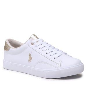 Image of Sneakers Polo Ralph Lauren - Theron V RF104098 White Smooth PU/Gold Metallic/Glitter w/ Gold PP