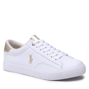 Sneakers Polo Ralph Lauren - Theron V RF104098 White Smooth PU/Gold Metallic/Glitter w/ Gold PP