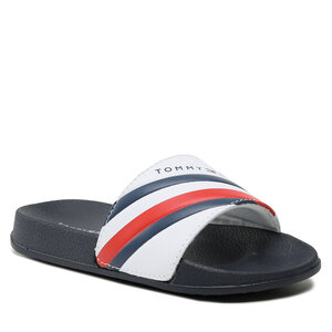 Ciabatte Tommy Hilfiger - Stripes Pool Slide T3B0-32932-1172 M White 100