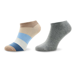 Image of 2er-Set niedrige Herrensocken Tommy Hilfiger - 701222639 Beige Combo 004
