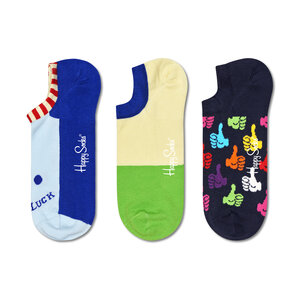 Set di 3 paia di calzini corti unisex Happy Socks - LUK39-6000 Multicolore