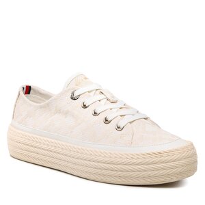 Scarpe basse Tommy Hilfiger - Vulc Rope Monogram White Denim FW0FW07254 Whitedenimmonogram 0K8