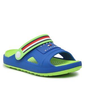 Ciabatte Tommy Hilfiger - Stripes Comfy Sandal T3X2-32914-0083 S Royl/Lime Green A353