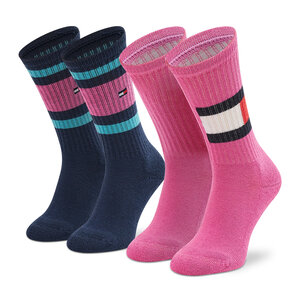 Image of 2er-Set hohe Kindersocken Tommy Hilfiger - 394020001 Pink Combo 017
