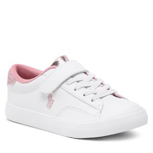 Sneakers Polo Ralph Lauren - Theron V Ps RF104102 White Smooth PU/Lt Pink/Glitter w/ Lt Pink PP
