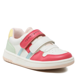 Sneakers YBL Tommy Hilfiger - Low Cut Velcro Sneaker T1A9-32713-1355 S White/Multicolor X256