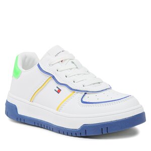 Sneakers Tommy Hilfiger - Low Cut Lace-Up Sneaker T3X9-32873-1355 M White/Multicolor X256
