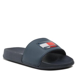 Image of Pantoletten Tommy Hilfiger - Flag Pool Slide T3B0-32930-1172 M Blue 800
