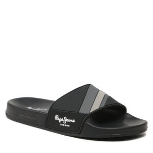 Image of Pantoletten Pepe Jeans - Slider Texture PMS70125 Black 999
