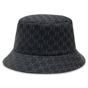 Image of Bucket Hat KARL LAGERFELD - Bucket Monogram 226M3402 Black/Silver A987