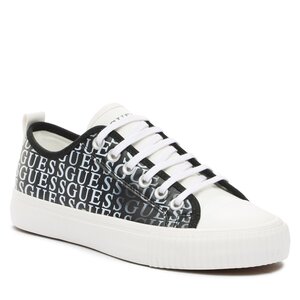 Converse Cosy Club faux fur lined sneakers in black leather Guess - New Winners Low FM6NWL FAL12 BLACK