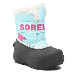 Image of Schneeschuhe Sorel - Childrens Snow Commander NC1960-428 Ocean Surf/Cactus Pink